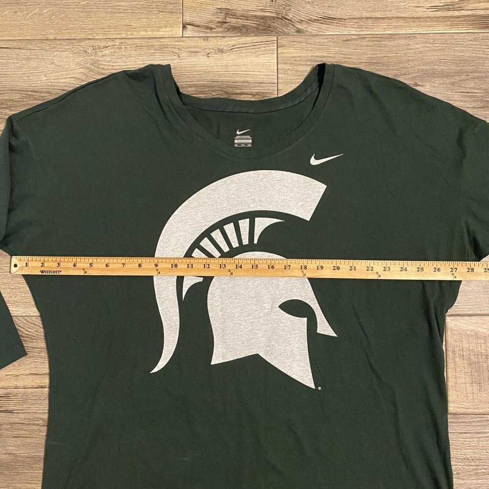 Nike Dark Green Long Sleeve Tee with Silver Logo - Picture 6 of 9